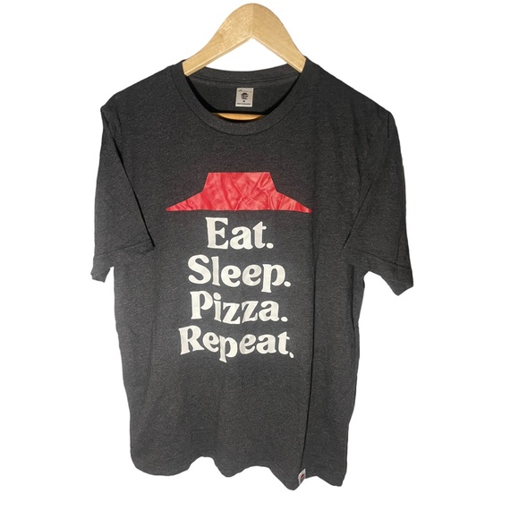 Pizza Hut EAT SLEEP PIZZA REPEAT T Shirt Medium Restaurant Logo Uniform Adult - Picture 1 of 4